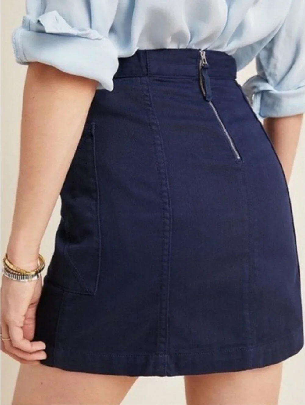 Anthropologie Pilcro Mina A-line Mini Skirt with Belt